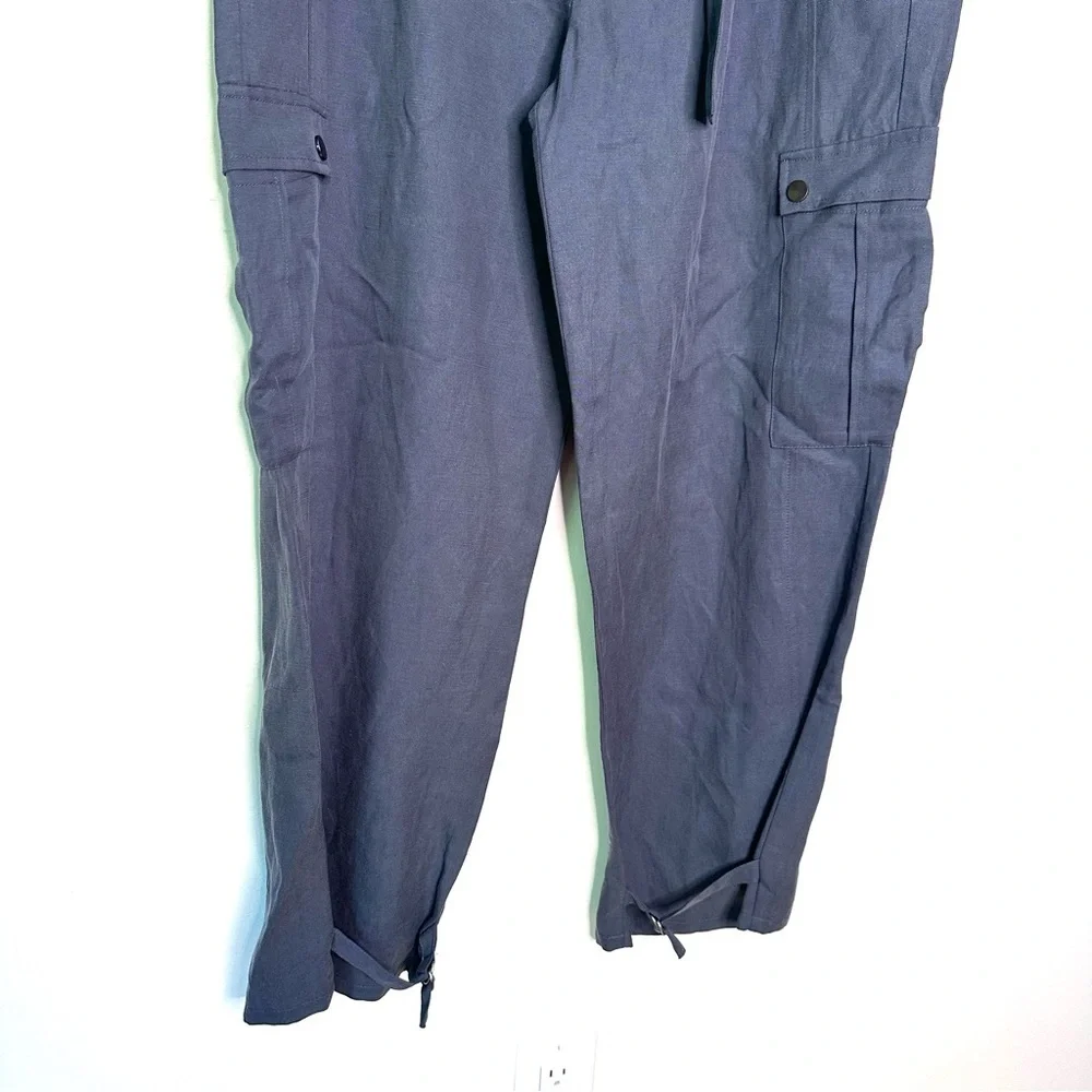 ZARA Woman’s Jules High Rise Tapered Leg Trousers with Belt and Pockets Size XL